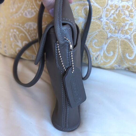 Rare -Vintage COACH Tango Flap Turn-Lock Dk Gray 🩶 Mini Crossbody Bag - Picture 8 of 16